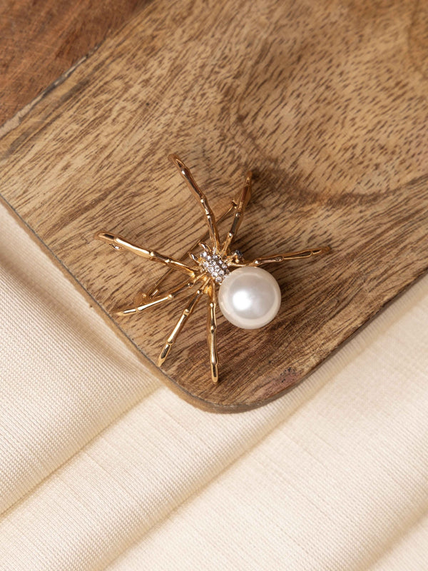 Pearl Spider Brooch - TOSSIDO