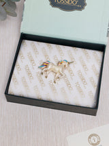 Pearly Rainbow Mane Unicorn Brooch - TOSSIDO
