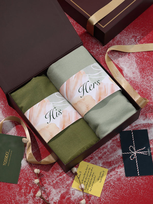 Perfect Pair Woolen Mufflers for Him & Her - TOSSIDO