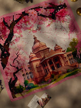 Pink Bengaluru Garden City Scarf - TOSSIDO