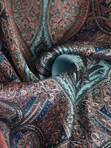 Pink & Blue Paisley Silk Pocket Square - TOSSIDO