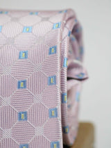 Pink Check Broad Necktie - TOSSIDO
