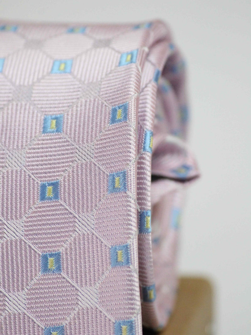 Pink Check Broad Necktie - TOSSIDO