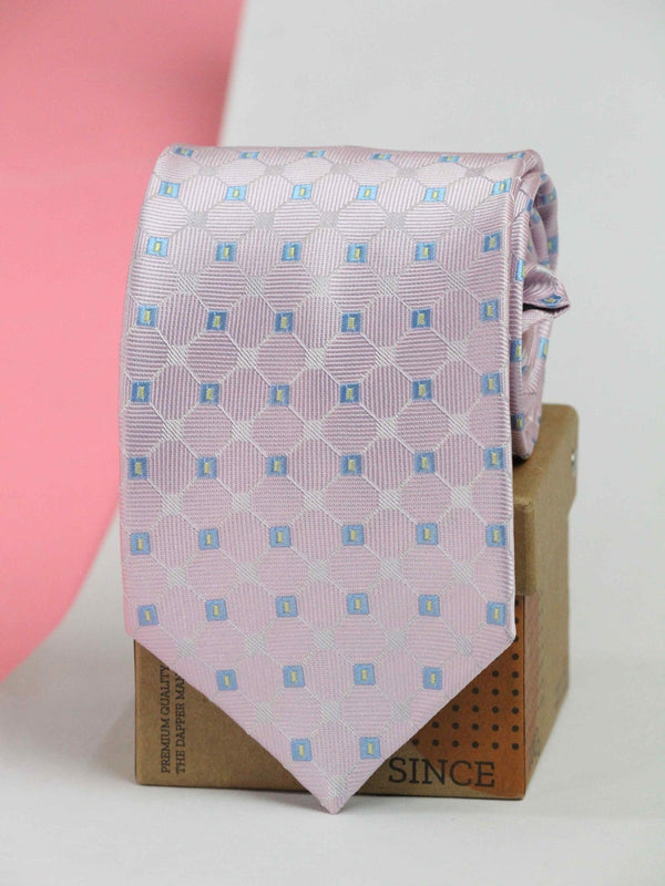 Pink Check Broad Necktie - TOSSIDO