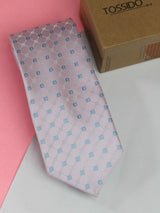 Pink Check Broad Necktie - TOSSIDO