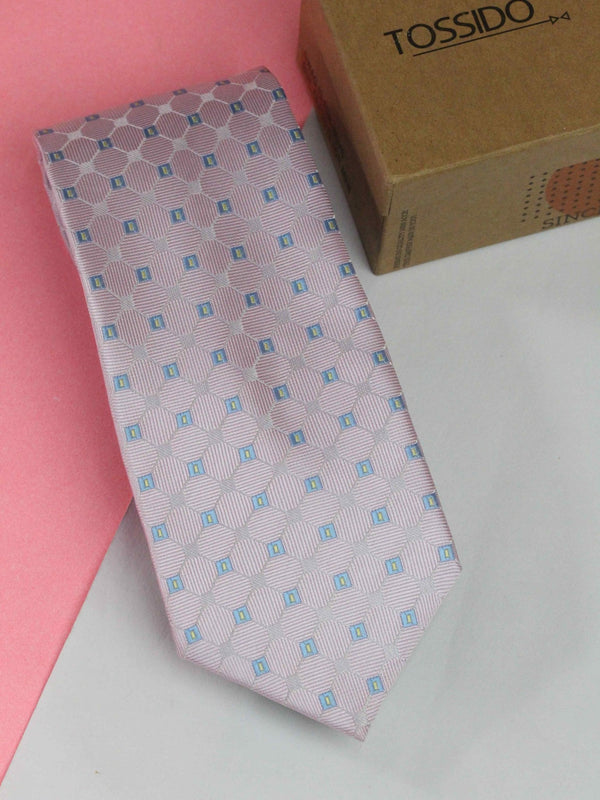 Pink Check Broad Necktie - TOSSIDO
