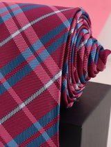 Pink Check Woven Necktie - TOSSIDO