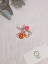 Pink & Coral Starfish Shells Brooch - TOSSIDO