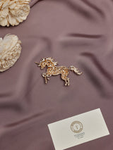 Pink Crystal Unicorn Brooch - TOSSIDO