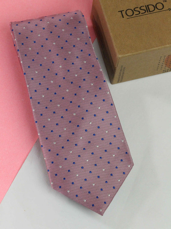 Pink Dot Broad Necktie - TOSSIDO