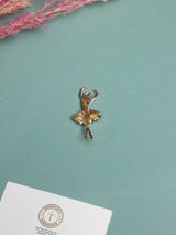 Pink Enamel Ballerina Brooch - TOSSIDO