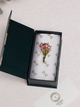Pink Enamel Lily Bouquet Brooch - TOSSIDO