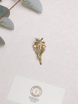 Pink Enamel Lily Bouquet Brooch - TOSSIDO