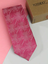 Pink Floral Broad Necktie - TOSSIDO