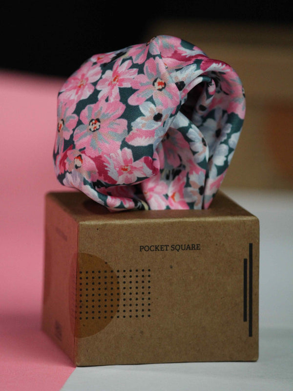 Pink Floral Pocket Square - TOSSIDO