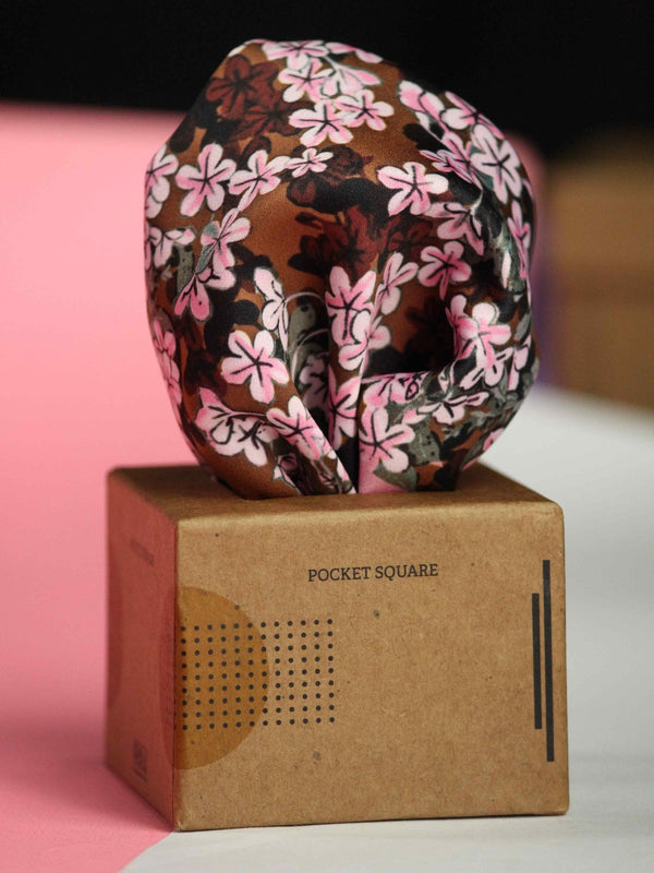 Pink Floral Pocket Square - TOSSIDO
