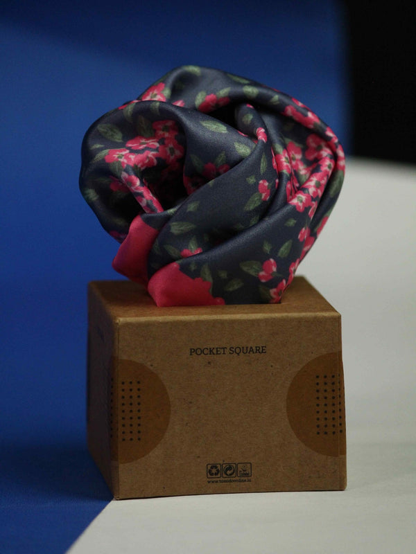 Pink Floral Pocket Square - TOSSIDO