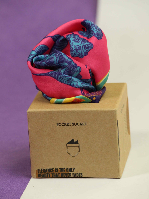 Pink Floral Pocket Square - TOSSIDO