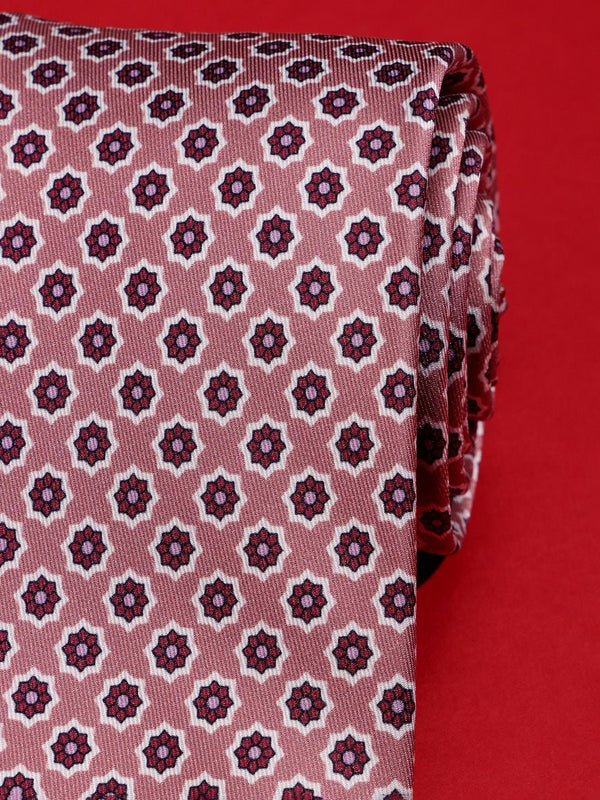 Pink Floral Printed Necktie - TOSSIDO