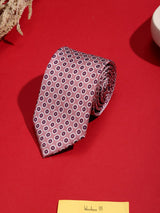 Pink Floral Printed Necktie - TOSSIDO