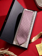 Pink Floral Printed Necktie - TOSSIDO