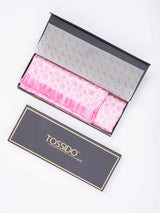 Pink Floral Reversible Stole & Pocket Square Set - TOSSIDO