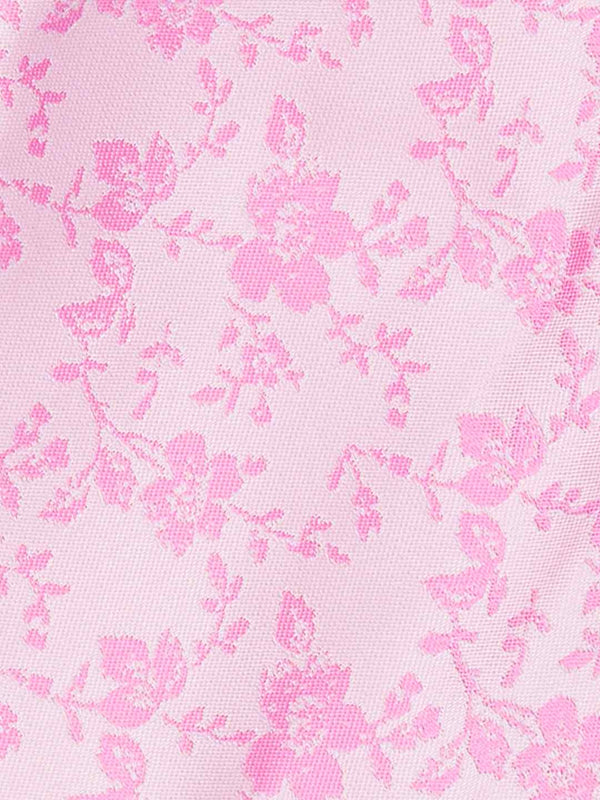 Pink Floral Woven Cravat & Pocket Square Set - TOSSIDO