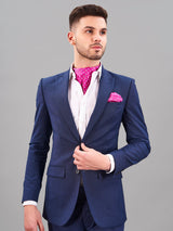 Pink Floral Woven Cravat & Pocket Square Set - TOSSIDO
