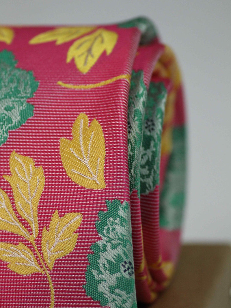 Pink Floral Woven Necktie - TOSSIDO