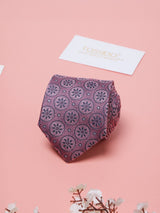 Pink Florals Teflon Silk Necktie - TOSSIDO