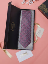 Pink Florals Teflon Silk Necktie - TOSSIDO