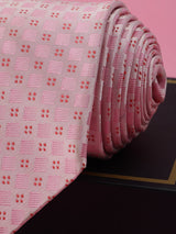 Pink Geometric Broad Necktie - TOSSIDO