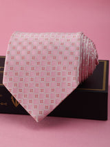 Pink Geometric Broad Necktie - TOSSIDO