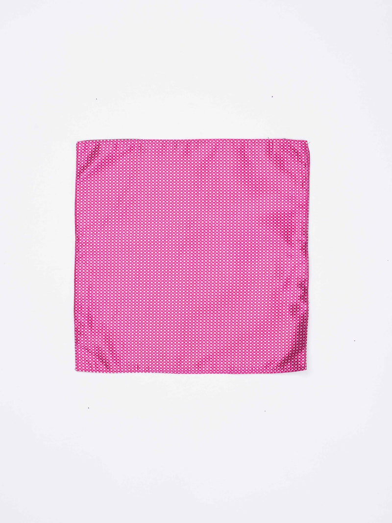 Pink Geometric Reversible Stole & Pocket Square Set - TOSSIDO