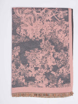 Pink & Grey Floral Premium Muffler - TOSSIDO