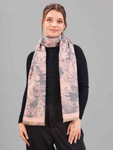 Pink & Grey Floral Premium Muffler - TOSSIDO