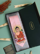 Pink Hand - Painted Woven Necktie - Buddha - TOSSIDO