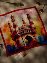 Pink Hyderabad Charminar City Scarf - TOSSIDO