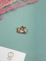 Pink Lotus Lily Pad Pearl Brooch - TOSSIDO