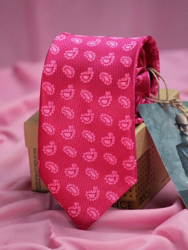 Pink Paisley Necktie - TOSSIDO