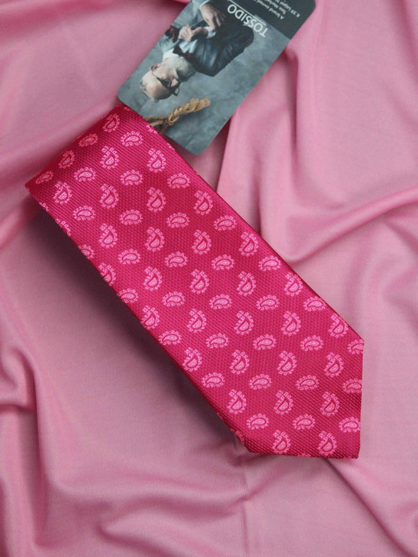 Pink Paisley Necktie - TOSSIDO