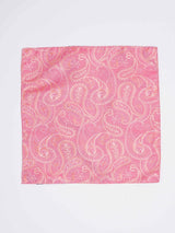 Pink Paisley Reversible Stole & Pocket Square Set - TOSSIDO