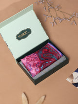 Pink Paisley Silk Pocket Square - TOSSIDO