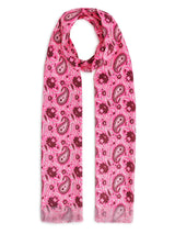 Pink Paisley Stole & Pocket Square Set - TOSSIDO