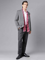Pink Paisley Stole & Pocket Square Set - TOSSIDO