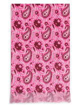 Pink Paisley Stole & Pocket Square Set - TOSSIDO