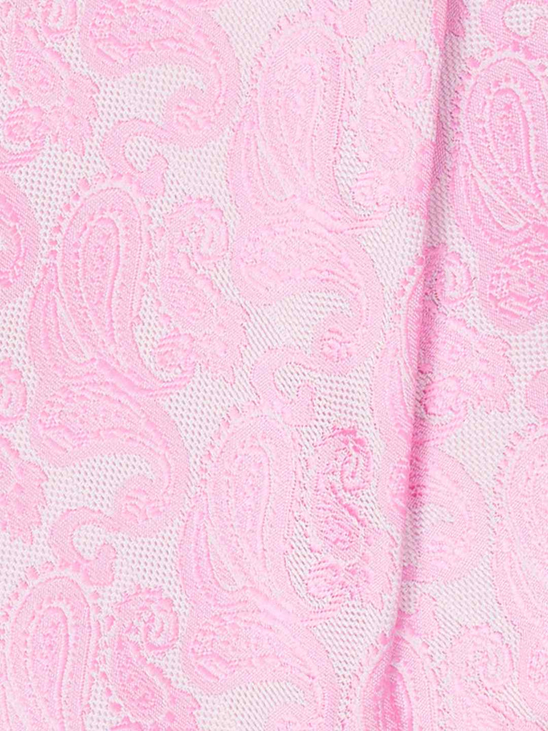 Pink Paisley Woven Cravat & Pocket Square Set - TOSSIDO