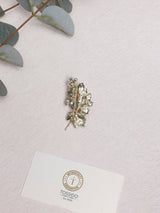 Pink Peony Pearl Cluster Brooch - TOSSIDO
