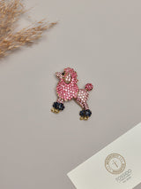 Pink Poodle Brooch - TOSSIDO