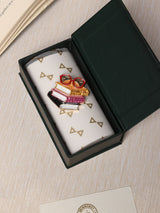 Pink & Red Book Stack Brooch - TOSSIDO